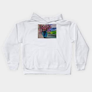 Flowers in the window Kids Hoodie